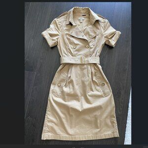 Burberry Brit Trench Dress US2 Beige Tan Color